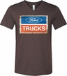 Mens Ford Shirt Ford Trucks Logo Tri Blend V-neck Tee T-Shirt