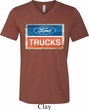 Mens Ford Shirt Ford Trucks Logo Tri Blend V-neck Tee T-Shirt