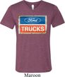 Mens Ford Shirt Ford Trucks Logo Tri Blend V-neck Tee T-Shirt