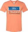Mens Ford Shirt Ford Trucks Logo Tri Blend V-neck Tee T-Shirt