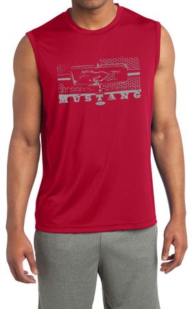 Mens Ford Shirt Honeycomb Grille Sleeveless Moisture Wicking Tee