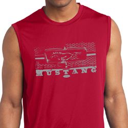 Mens Ford Shirt Honeycomb Grille Sleeveless Moisture Wicking Tee