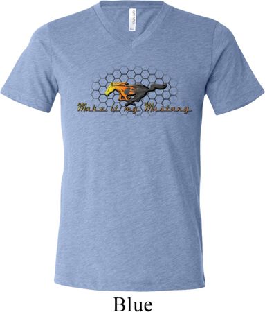 Mens Ford Shirt Make It My Mustang Tri Blend V-neck Shirt