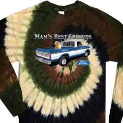 Mens Ford Shirt Mans Best Friend Long Sleeve Tie Dye Shirt Mens Ford Shirt Mans Best Friend Long Sleeve Tie Dye Shirt