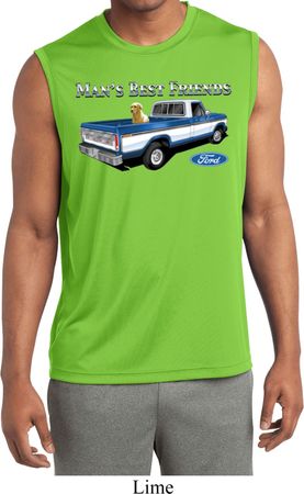 Mens Ford Shirt Mans Best Friend Sleeveless Moisture Wicking Shirt