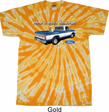Mens Ford Shirt Mans Best Friend Twist Tie Dye Shirt