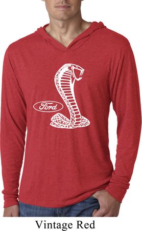 Mens Ford Shirt Mustang Cobra Lightweight Hoodie Shirt