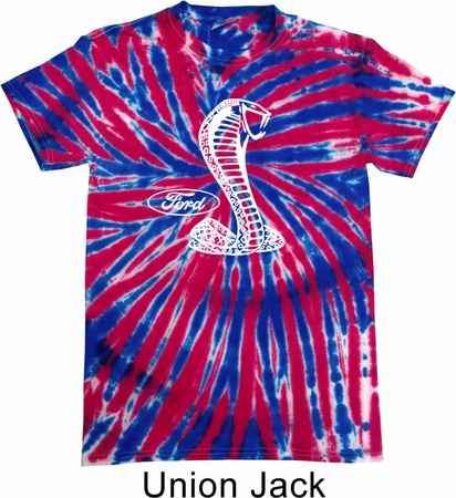 Mens Ford Shirt Mustang Cobra Patriotic Tie Dye Shirt