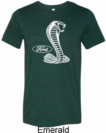 Mens Ford Shirt Mustang Cobra Tri Blend Crewneck Shirt