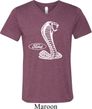 Mens Ford Shirt Mustang Cobra Tri Blend V-neck Shirt