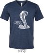 Mens Ford Shirt Mustang Cobra Tri Blend V-neck Shirt