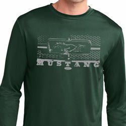Mens Ford Shirt Mustang Honeycomb Grille Dry Wicking Long Sleeve Shirt