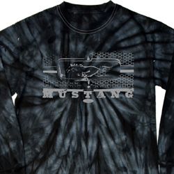 Mens Ford Shirt Mustang Honeycomb Grille Long Sleeve Tie Dye Shirt Mens Ford Shirt Mustang Honeycomb Grille Long Sleeve Tie Dye Shirt