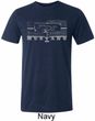 Mens Ford Shirt Mustang Honeycomb Grille Tri Blend Crewneck Shirt