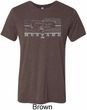 Mens Ford Shirt Mustang Honeycomb Grille Tri Blend Crewneck Shirt