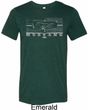 Mens Ford Shirt Mustang Honeycomb Grille Tri Blend Crewneck Shirt