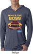 Mens Ford Shirt Mustang Who's The Boss Lightweight Hoodie Shirt