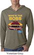 Mens Ford Shirt Mustang Who's The Boss Lightweight Hoodie Shirt