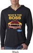 Mens Ford Shirt Mustang Who's The Boss Lightweight Hoodie Shirt