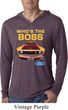 Mens Ford Shirt Mustang Who's The Boss Lightweight Hoodie Shirt