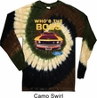 Mens Ford Shirt Mustang Who's The Boss Long Sleeve Tie Dye Shirt