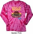 Mens Ford Shirt Mustang Who's The Boss Long Sleeve Tie Dye Shirt