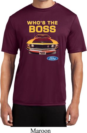 Mens Ford Shirt Mustang Who's The Boss Moisture Wicking Shirt