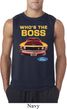 Mens Ford Shirt Mustang Who's The Boss Sleeveless Shirt