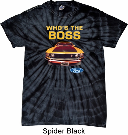 Mens Ford Shirt Mustang Who's The Boss Spider Tie Dye Shirt