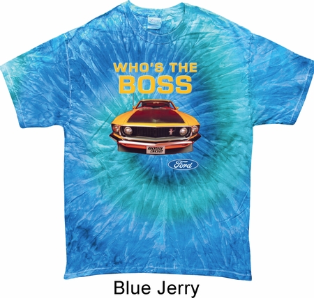 Mens Ford Shirt Mustang Who's The Boss Tie Dye Shirt