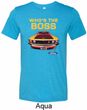 Mens Ford Shirt Mustang Who's The Boss Tri Blend Crewneck Shirt