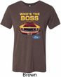 Mens Ford Shirt Mustang Who's The Boss Tri Blend Crewneck Shirt