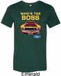 Mens Ford Shirt Mustang Who's The Boss Tri Blend Crewneck Shirt