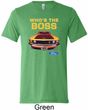 Mens Ford Shirt Mustang Who's The Boss Tri Blend Crewneck Shirt