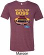 Mens Ford Shirt Mustang Who's The Boss Tri Blend Crewneck Shirt