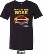 Mens Ford Shirt Mustang Who's The Boss Tri Blend Crewneck Shirt