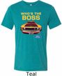 Mens Ford Shirt Mustang Who's The Boss Tri Blend Crewneck Shirt