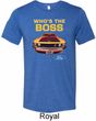 Mens Ford Shirt Mustang Who's The Boss Tri Blend Crewneck Shirt