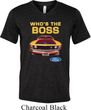 Mens Ford Shirt Mustang Who's The Boss Tri Blend V-neck Shirt