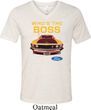 Mens Ford Shirt Mustang Who's The Boss Tri Blend V-neck Shirt