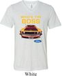 Mens Ford Shirt Mustang Who's The Boss Tri Blend V-neck Shirt