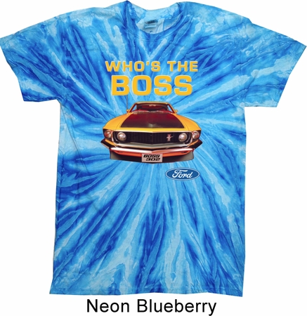 Mens Ford Shirt Mustang Who's The Boss Twist Tie Dye Shirt