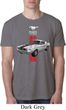 Mens Ford Shirt Red Stripe Mustang 50 Years Burnout Tee T-Shirt