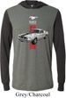 Mens Ford Shirt Red Stripe Mustang 50 Years Lightweight Hoodie Tee