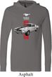 Mens Ford Shirt Red Stripe Mustang 50 Years Lightweight Hoodie Tee