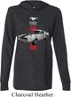 Mens Ford Shirt Red Stripe Mustang 50 Years Lightweight Hoodie Tee