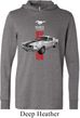 Mens Ford Shirt Red Stripe Mustang 50 Years Lightweight Hoodie Tee