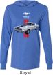 Mens Ford Shirt Red Stripe Mustang 50 Years Lightweight Hoodie Tee