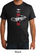 Mens Ford Shirt Red Stripe Mustang 50 Years Organic Tee T-Shirt