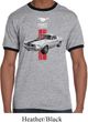 Mens Ford Shirt Red Stripe Mustang 50 Years Ringer Tee T-Shirt